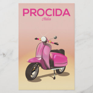 Procida Italien Roller Urlaubs Poster Briefpapier