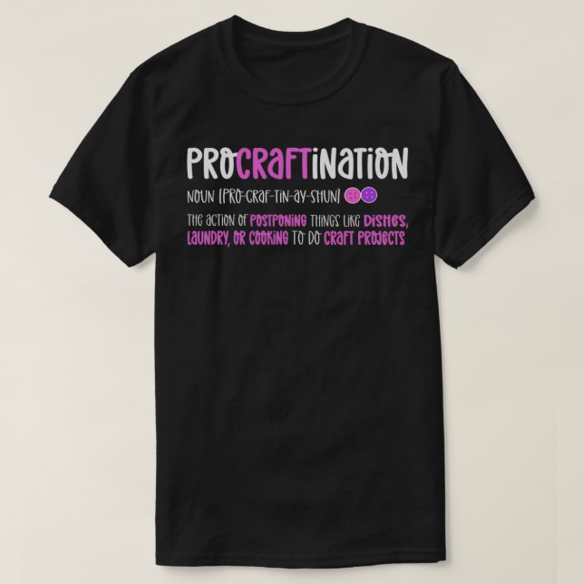 ProCRAFTination Definition T-Shirt (Design vorne)