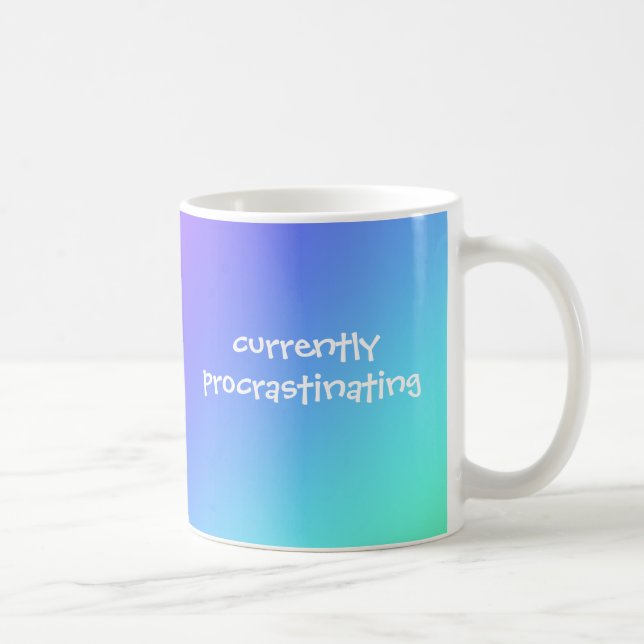 Procrastinant actuellement avec Arc-en-ciel - Mug  (Droite)