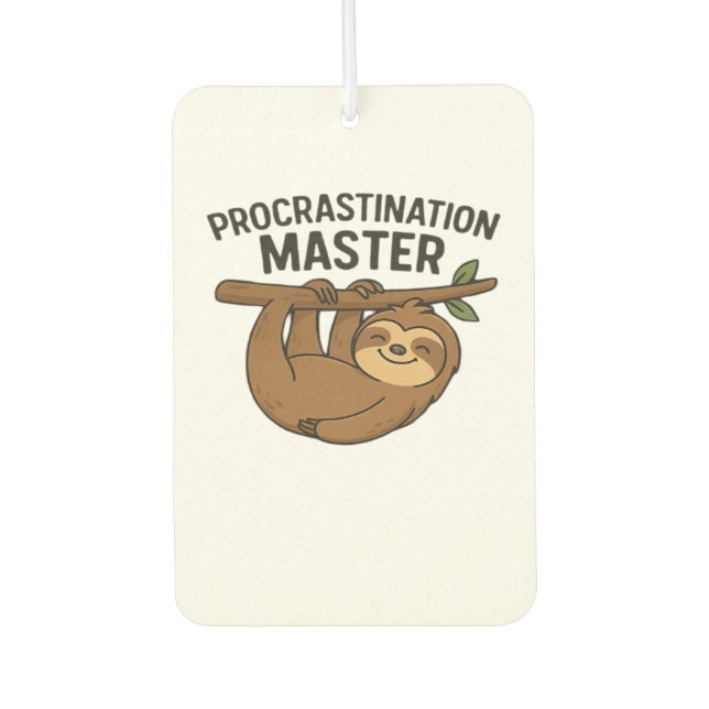 Procrastination Master Classic T-Shirt Autolufterfrischer (Vorderseite)