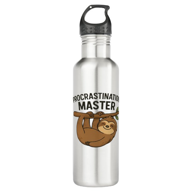 Procrastination Master Classic T-Shirt Edelstahlflasche (Vorderseite)