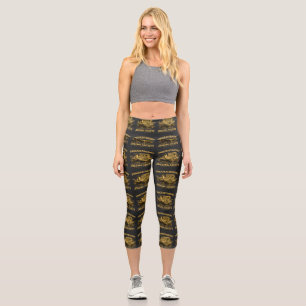 Procrastinators Jogging Society Lustiges Lauf T-Sh Capri Leggings