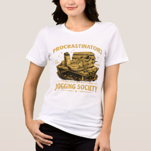 Procrastinators Jogging Society Lustiges Lauf T-Sh Tri-Blend Shirt