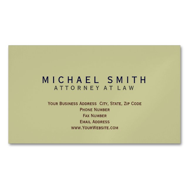 Procureur à la loi Carte de visite minimal (devant)