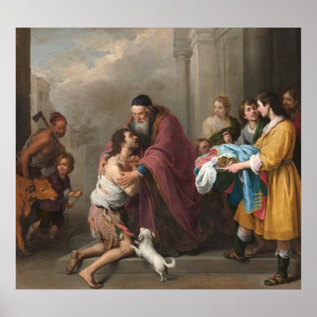 Prodigal Son - Bartolomé Murillo Kunstgedicht Poster (Vorne)