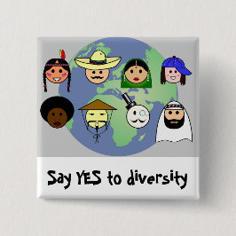 ProDiversity des Leuteweltweiten Antirassismus Button