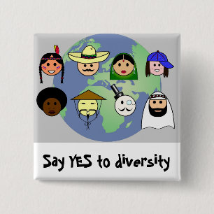 ProDiversity des Leuteweltweiten Antirassismus Button
