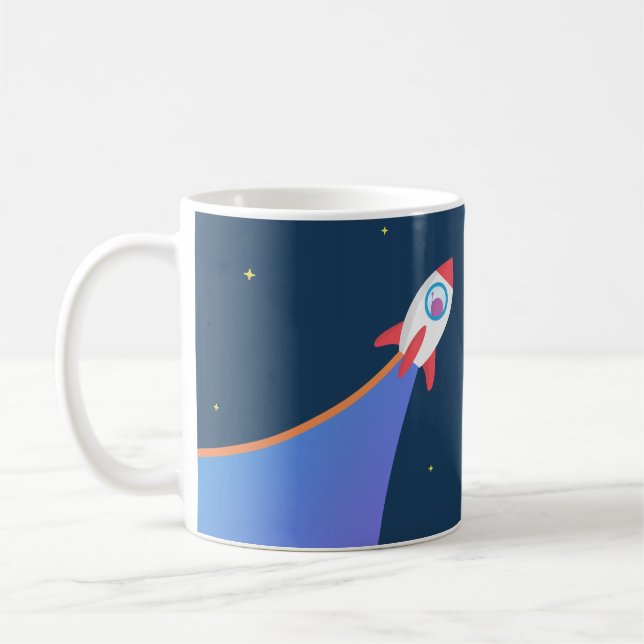 ProdPad 'von hier zu den Mars Kaffeetasse (Links)