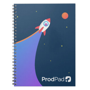 ProdPad "von hier zum Notizbuch der Mars Notizblock