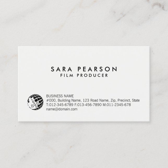 Producteur de film Carte de visite de divertisseme (Devant)