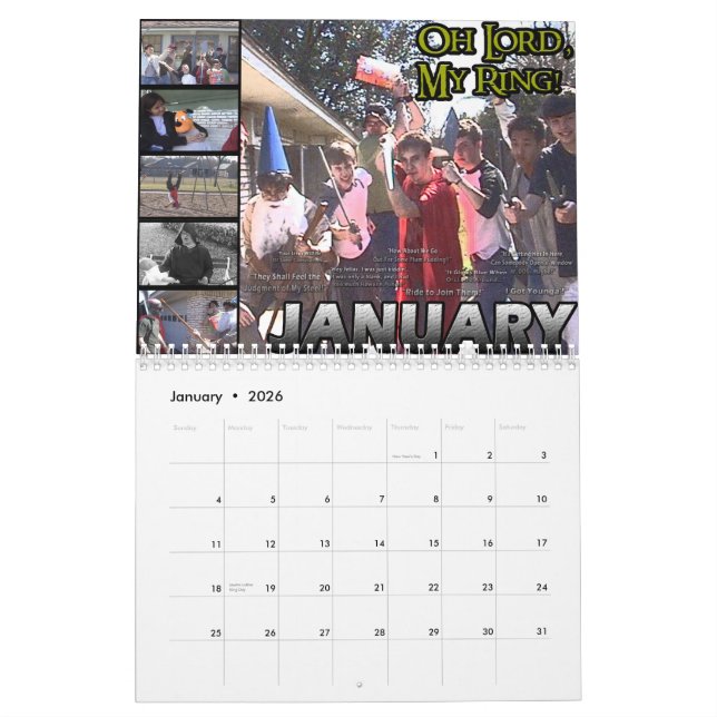 Productions de Zeeff : Calendrier 2010 (Jan 2026)