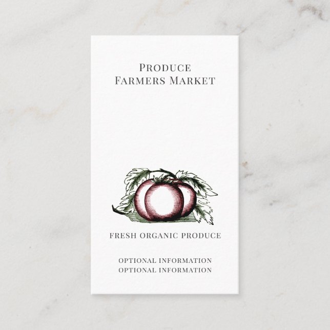 Produire Carte de visite du marché des agriculteur (Devant)