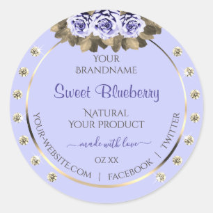 Produit bleu clair Étiquette Bleu Rose Bijoux en o