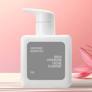 produit de beauté minimaliste étiquette blanc sur 