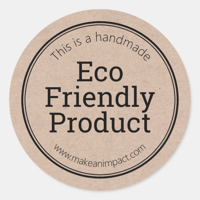 Produit écologique simple Étiquettes Kraft (Devant)