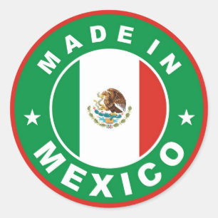 produit fabriqué au mexique pays drapeau étiquette