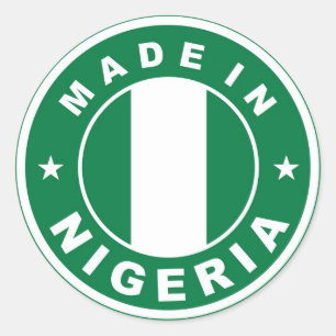 produit fabriqué au nigeria drapeau pays étiquette