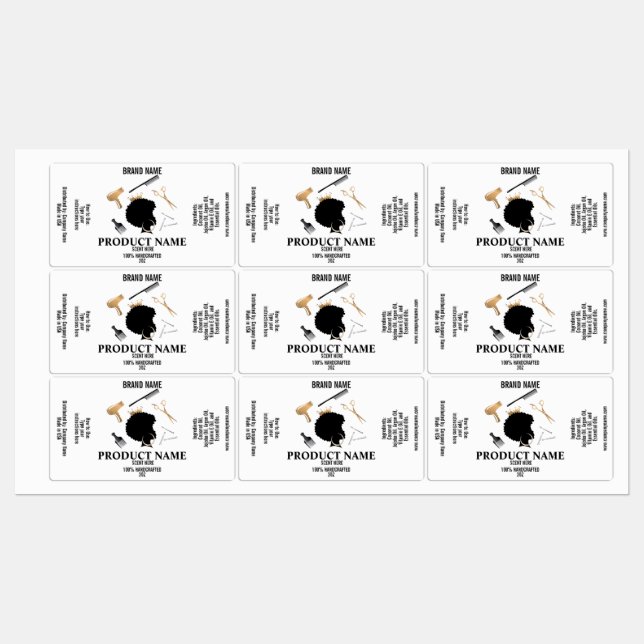 Produit modèle de Étiquette de cheveux (Feuille)