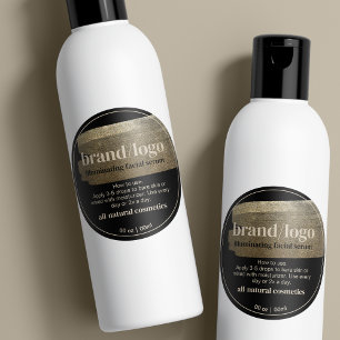 Produit moderne Faux Gold Brush Stroke Étiquette