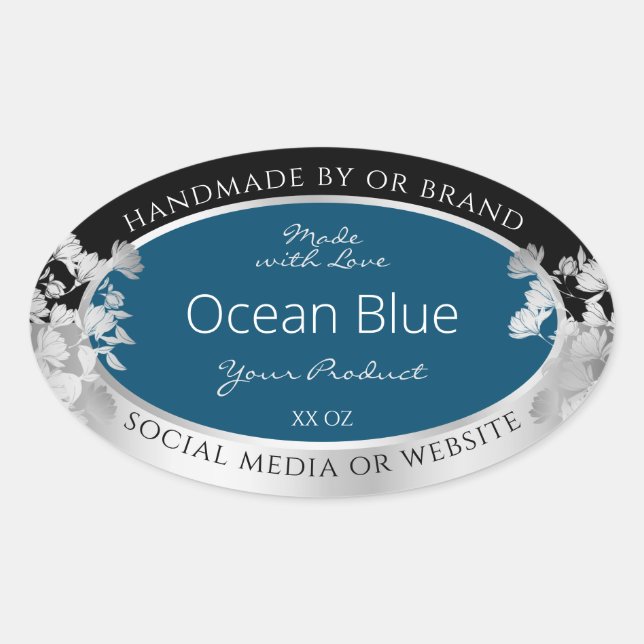 Produit personnalisé Étiquettes Océan Bleu avec ca (Devant)