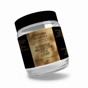 produits de beauté minimalistes étiquette - noir e