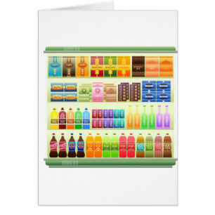 produits d'étagère de supermarché snacks