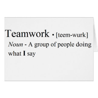 Produits drôles de travail d'équipe