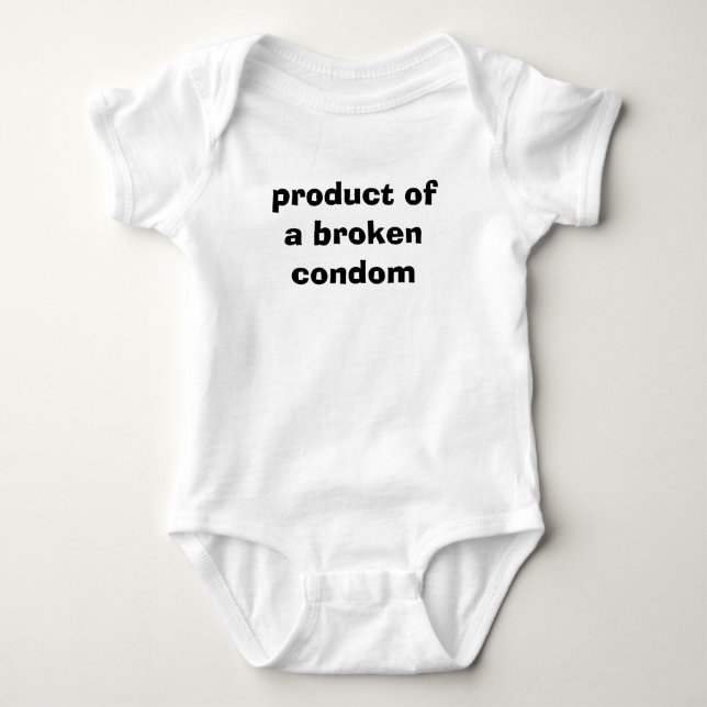 Produkt eines defekten Kondoms Baby Strampler (Vorderseite)