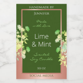 Produkte von Forest Green Floral mit Rose Gold Lebensmitteletikett