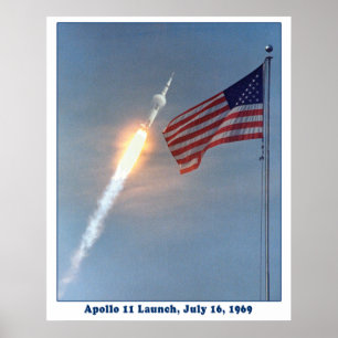 Produkteinführung Apollo 11 zum Mond, am 16. Juli Poster