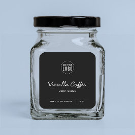 Produktetikett für das Logo-Skript mit benutzerdef Quadratischer Aufkleber