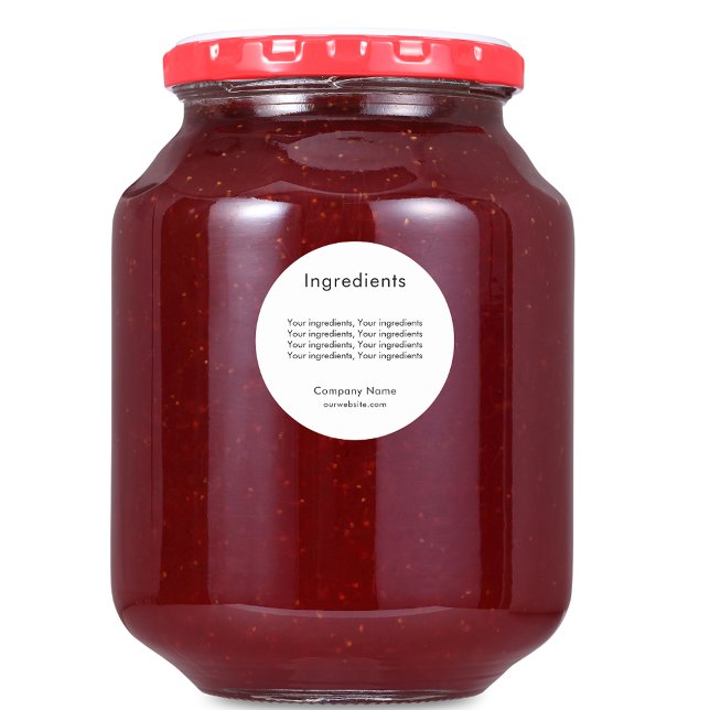 Produktinhaltsstoff mit weißem Firmenzeichen Runder Aufkleber (Von Creator hochgeladen)