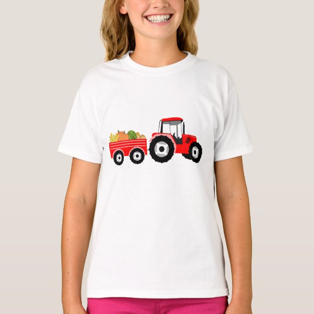 Produktion von roten LKW T-Shirt (Vorderseite)