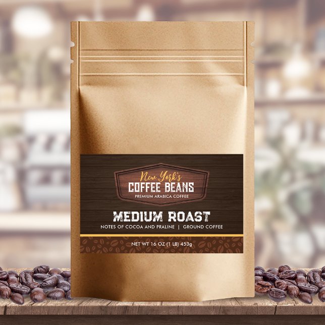 Produktkennzeichnung für Kaffeebohnen Rechteckiger Aufkleber (Von Creator hochgeladen)