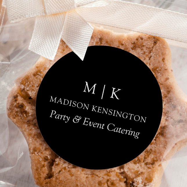 Produktkennzeichnung für Monogram oder Logo hinzuf Runder Aufkleber (Edit to Customize text, colors and more)