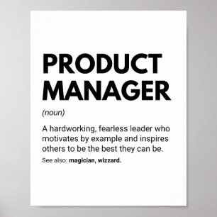 Produktmanager Funny Boss Definition Poster
