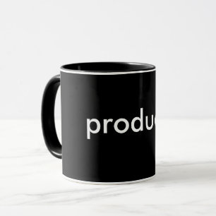 Produzent in der Fettschrift Tasse