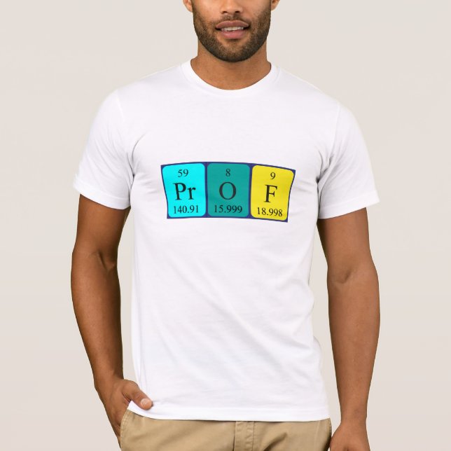 Prof. Periodenname Shirt (Vorderseite)