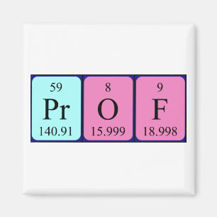 Prof-Periodensystem-Namenmagnet Magnet