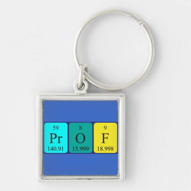 Prof periodic table name keyring schlüsselanhänger (Vorne)