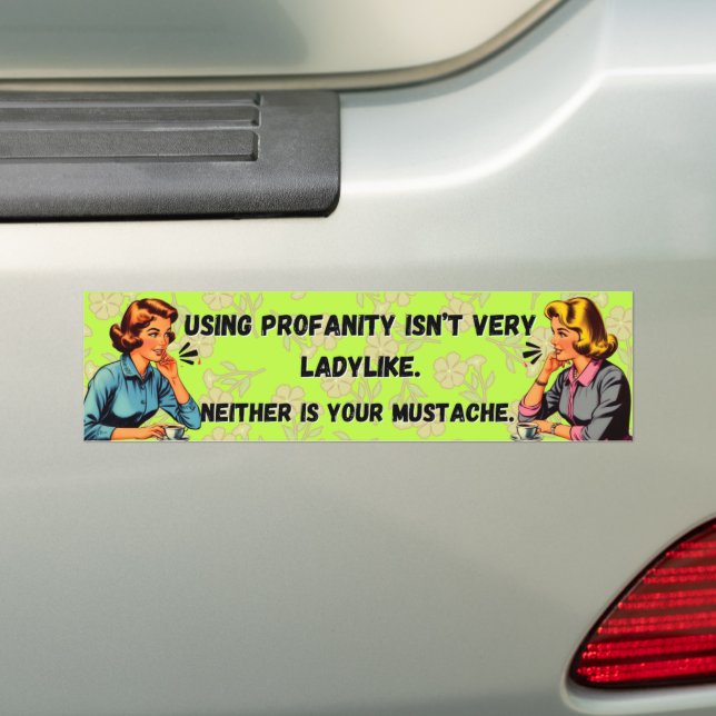 Profanität ist nicht Ladylike Autoaufkleber (Auf Auto)