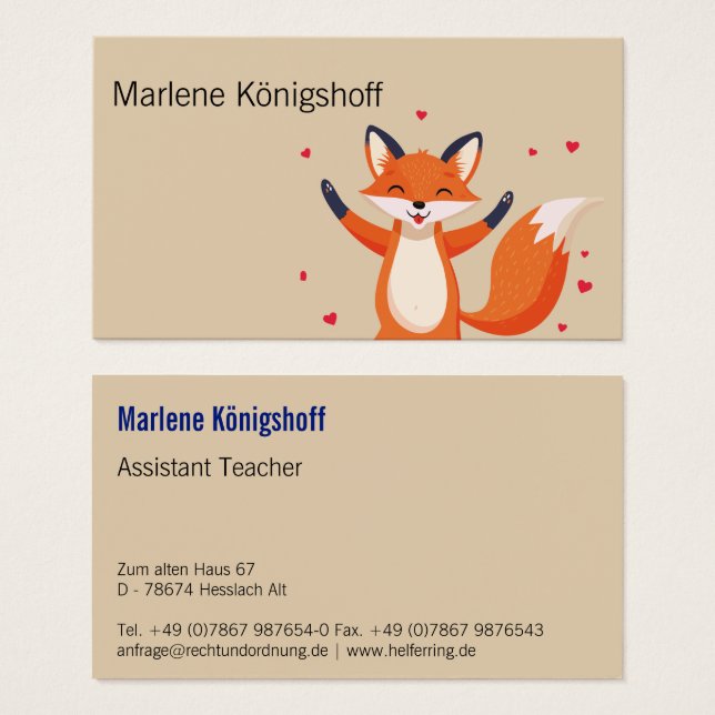 Professeur assistant Retro Fox (Devant & derrière)