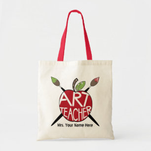 Professeur d'art Apple et sac peints de pinceaux