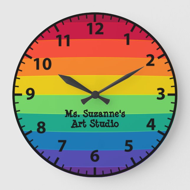 Professeur d'art Atelier d'artiste Horloge arc-en- (Recto)