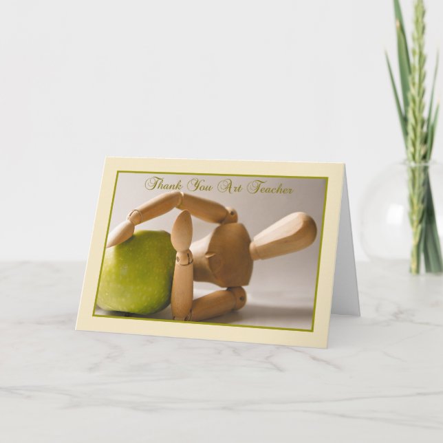 professeur d'art merci carte de voeux (Devant)
