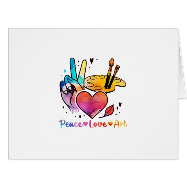 Professeur D'Art Peace Love Art Pour Artistes Et P (Devant horizontal)