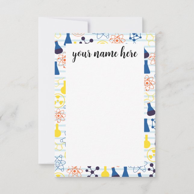 Professeur de chimie personnalisée Cartes de notes (Devant)