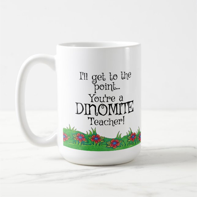 Professeur de Dinomite ! Professeurs cadeau, tasse (Gauche)