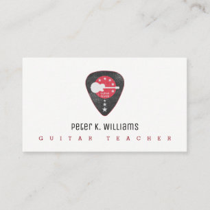 professeur de guitare carte de visite avec guitare