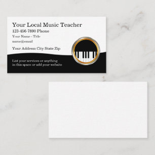 Professeur de musique classique Piano Thème Carte 